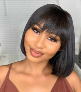 Straight Bang Wig 10" - Baby Doll Luxury Hair